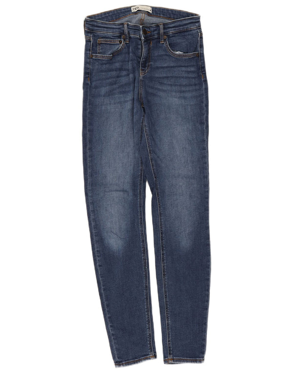 Jeans skinny da donna Zara EU 38 piccoli W28 L29 blu