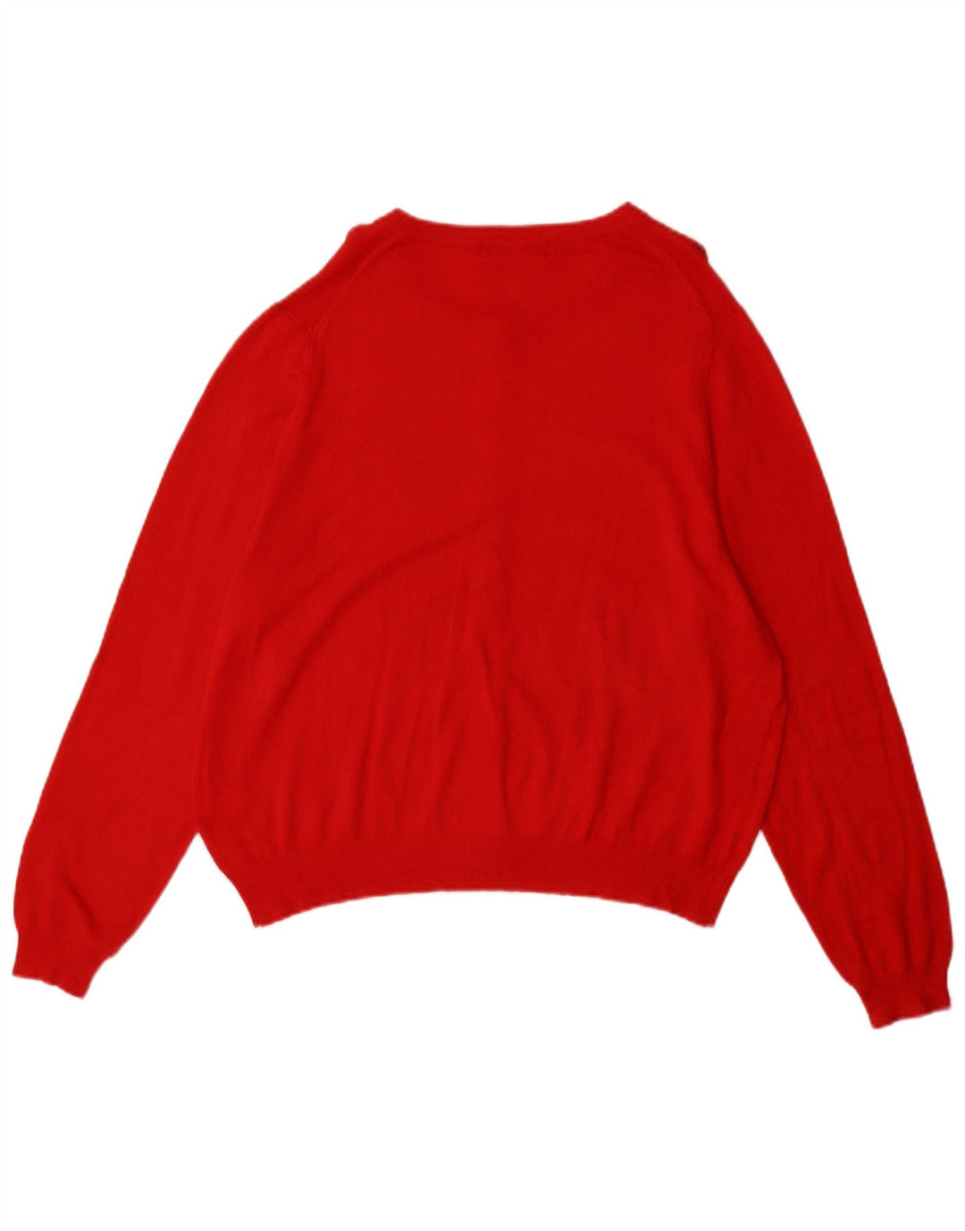 MARKS & SPENCER Maglione cardigan da donna UK 20 2XL Viscosa rossa