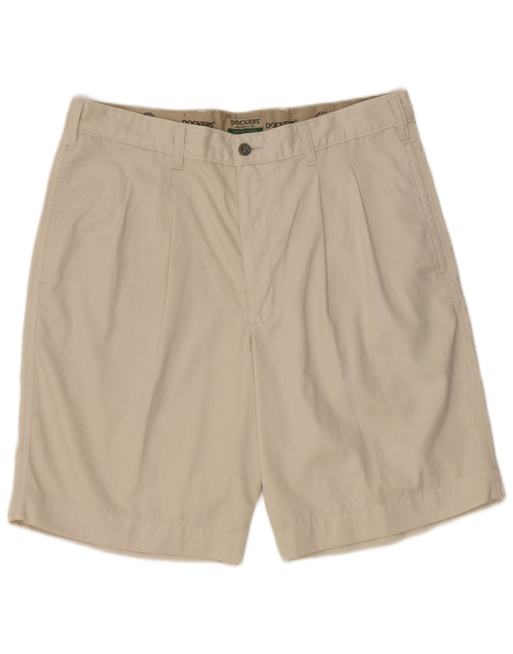 Pantaloncini chino con ancoraggio da uomo Dockers W36 Large in cotone beige