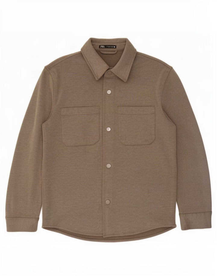Camicia Zara da uomo piccola in poliestere grigio