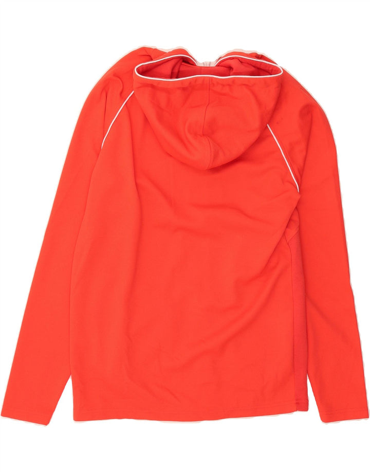 JACK & JONES Mens Core Zip Hoodie Sweater Medium Red Colourblock Polyester Vintage Jack & Jones and Second-Hand Jack & Jones from Messina Hembry 