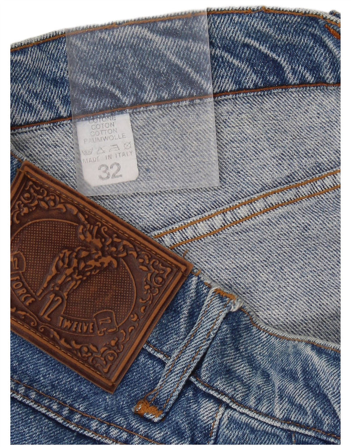 Gonna di jeans da donna VINTAGE W32 grande cotone blu