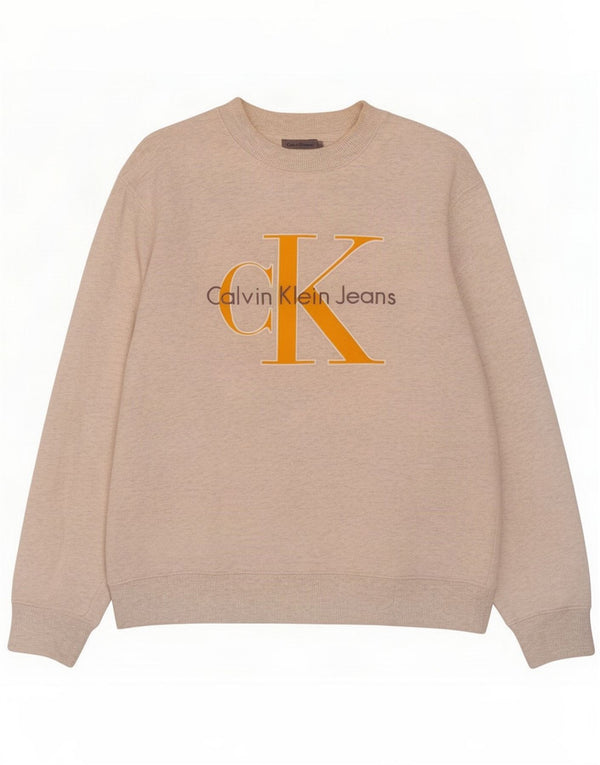 Felpa da donna Calvin Klein Jeans Jumper UK 10 Small Grey Flecked
