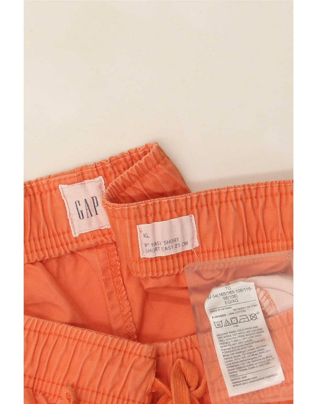 Pantaloncini chino da uomo Gap XL W38 in cotone arancione