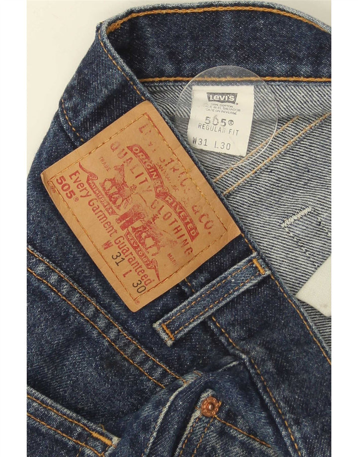 Jeans dritti da uomo Levi's 505 vestibilità regolare W31 L30 cotone blu