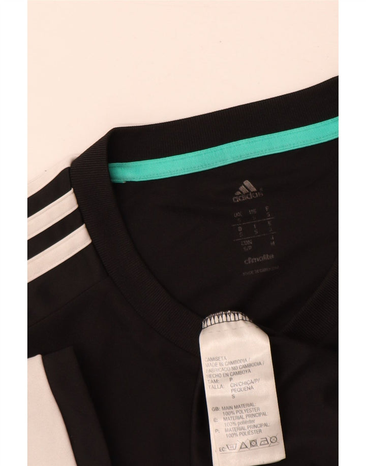 T-shirt Adidas Climalite da uomo, piccola, in poliestere color block nero
