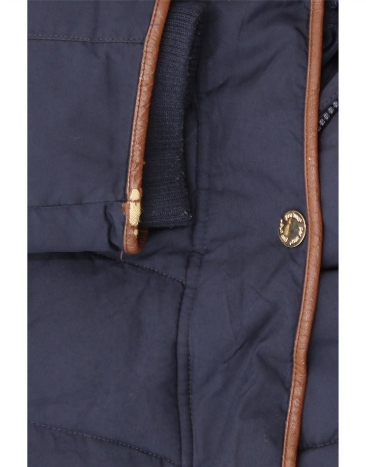 Giacca imbottita da donna Marks & Spencer UK 16 grande poliestere blu navy