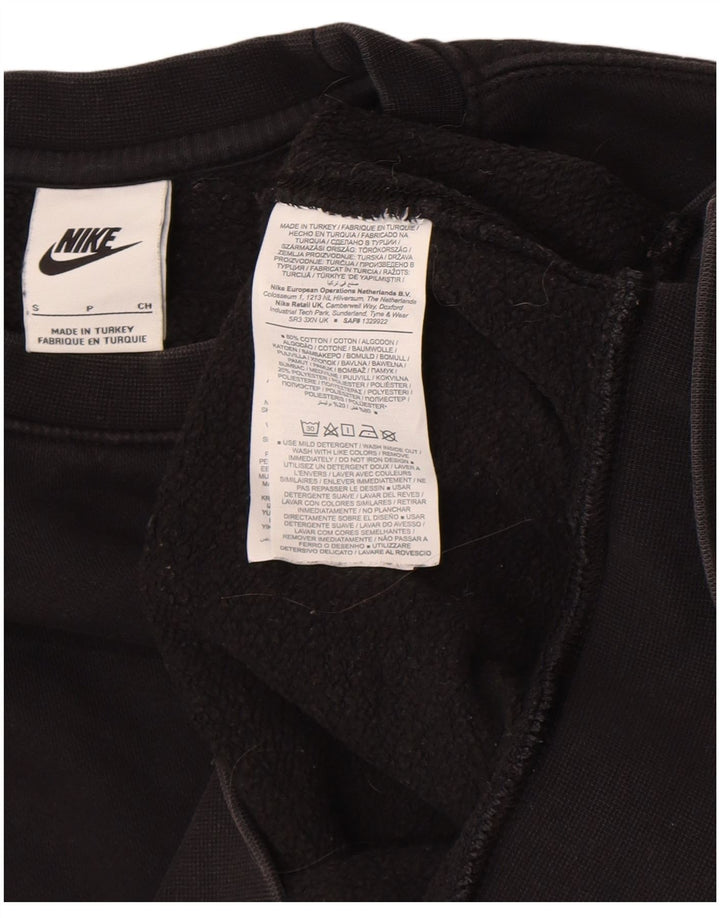 Felpa grafica Nike da uomo, maglione piccolo, cotone nero