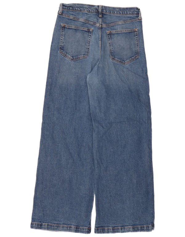 Jeans Gap da donna a vita alta Stride a gamba larga US 10 Large W30 L31 cotone blu