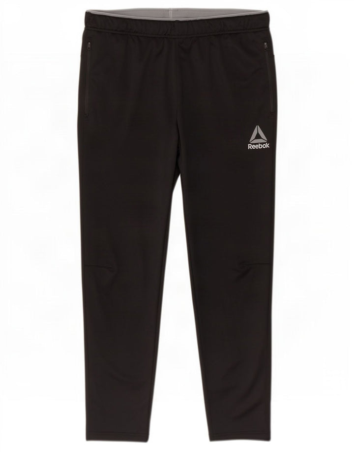 Pantaloni da tuta da uomo Reebok Large neri in poliestere