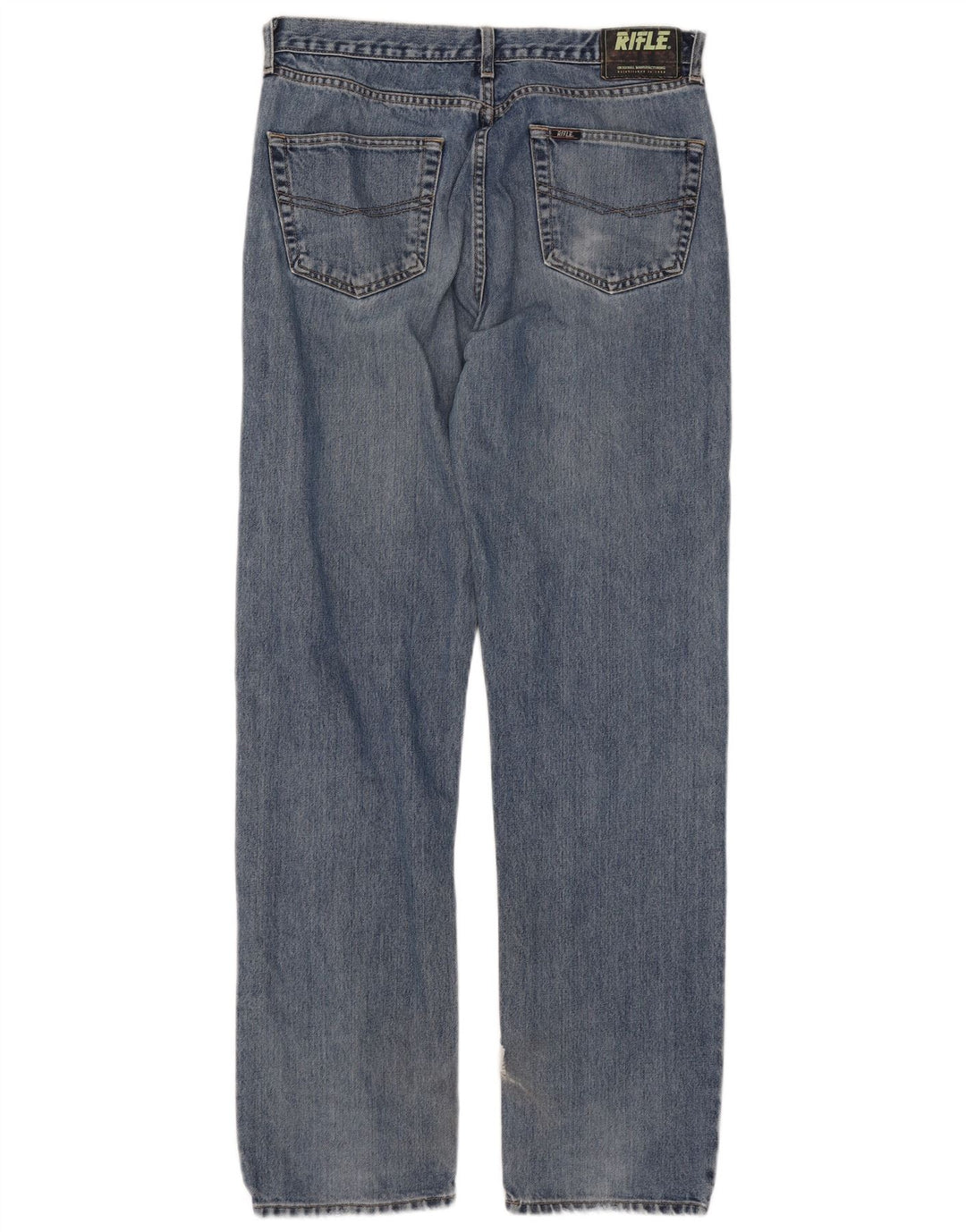 Jeans dritti da uomo Rifle W34 L34 in cotone blu