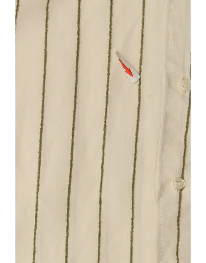 Camicia oversize da donna ZARA UK 10 Small White Striped Modal