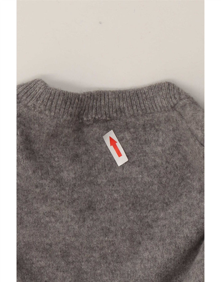 Maglione maglione girocollo da uomo Marks & Spencer in lana grigio medio