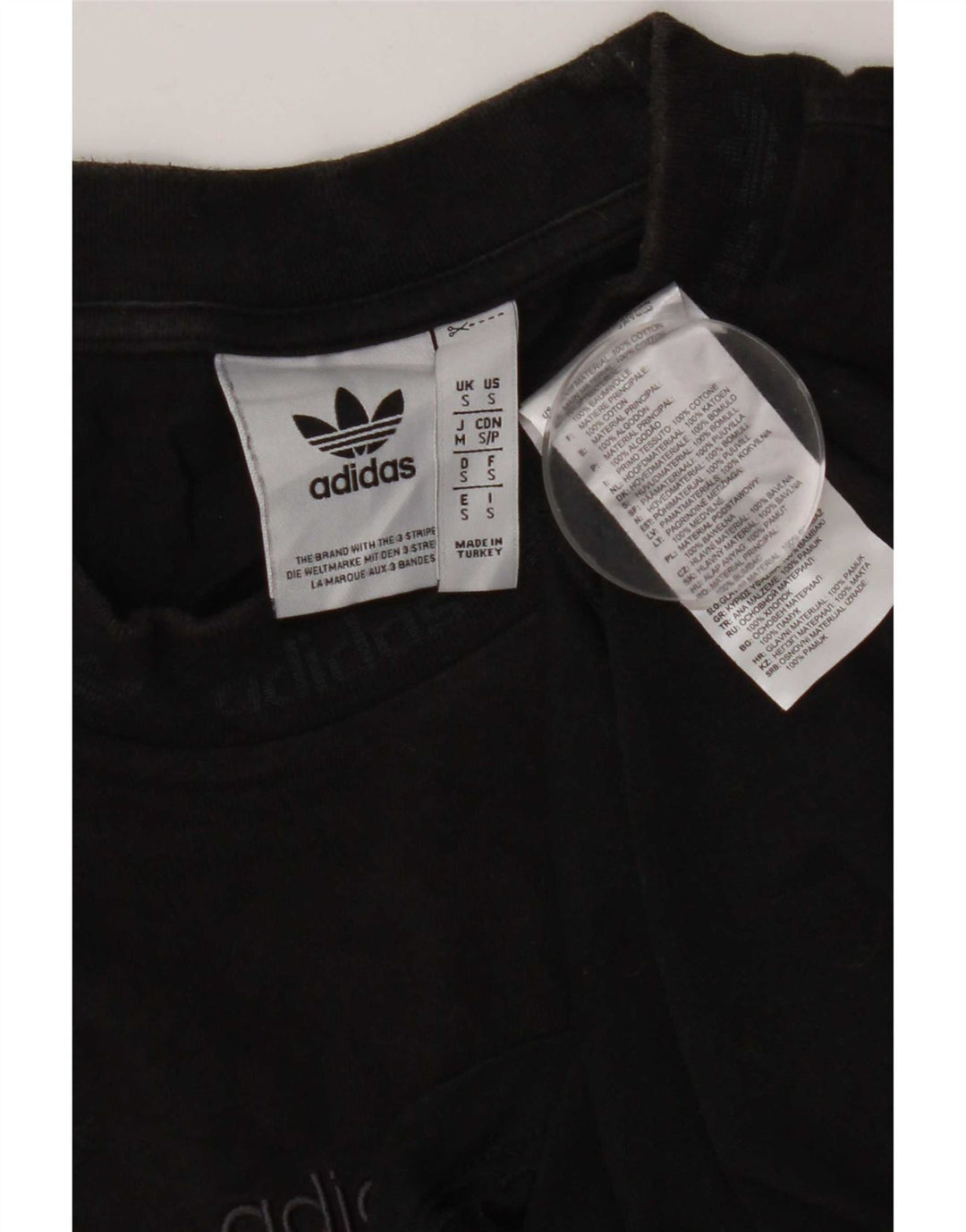 T-shirt Adidas da uomo Top Small in cotone nero