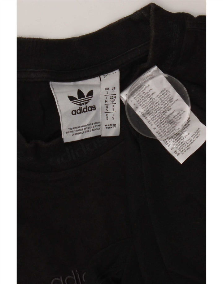 T-shirt Adidas da uomo Top Small in cotone nero