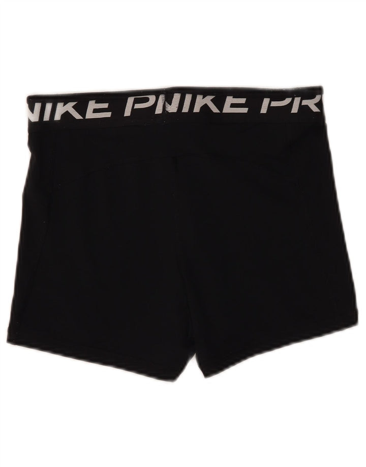 Pantaloncini sportivi Nike Dri Fit Graphic da donna UK 12 Medium Nero Poliestere
