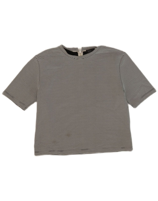 Topshop T-shirt da donna Top UK 10 piccolo gessato nero