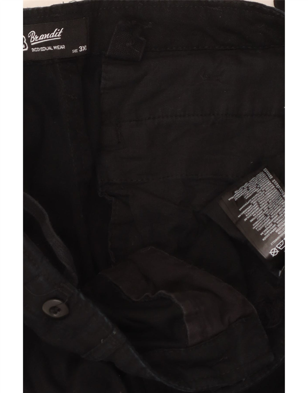 Pantaloni cargo dritti da uomo Brandit 3XL W40 L32 cotone nero