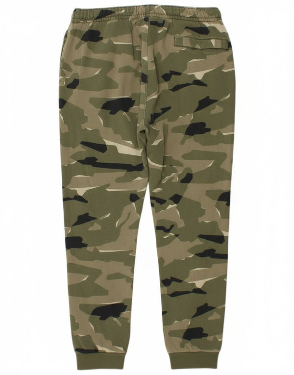 Pantaloni da tuta da uomo Nike Joggers grandi in cotone mimetico verde