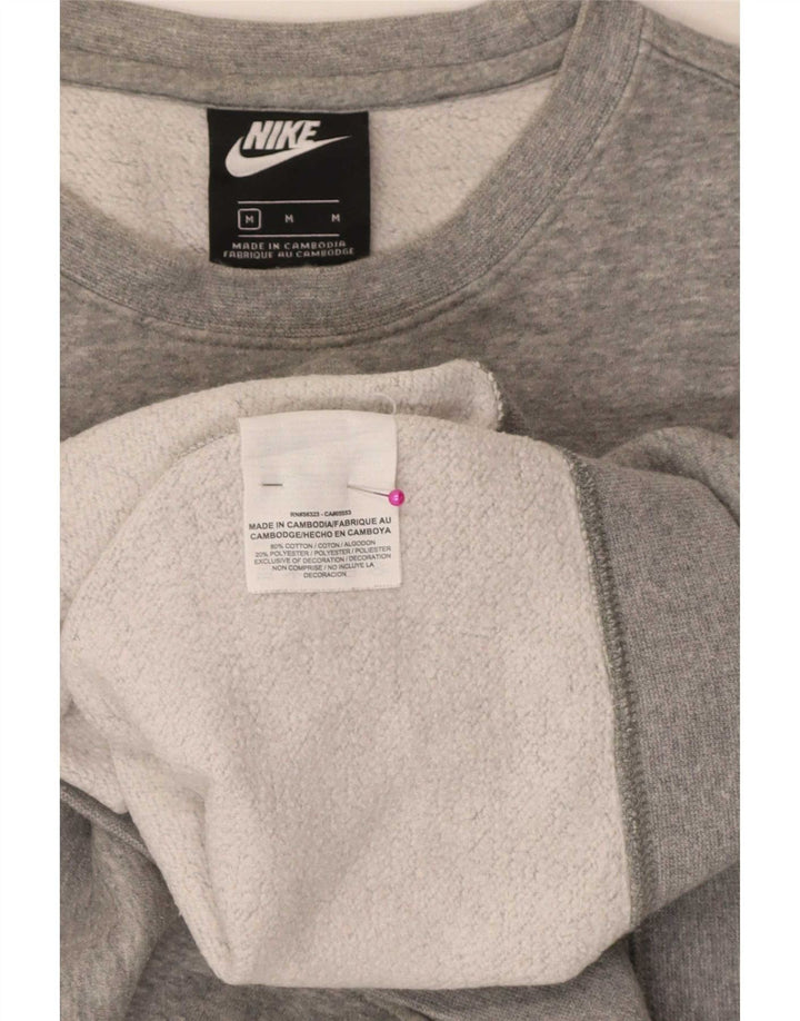Felpa Nike da uomo con vestibilità grafica regolare, cotone grigio medio