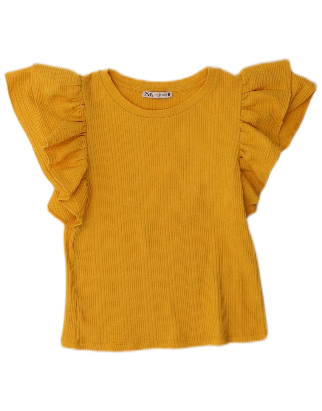 Camicetta Donna Zara Top UK 10 Piccola Gialla