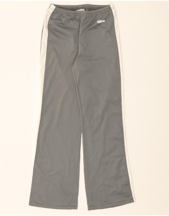CHAMPION Womens Tracksuit Trousers UK 8 Small Grey Colourblock Polyester Vintage Champion and Second-Hand Champion from Messina Hembry 