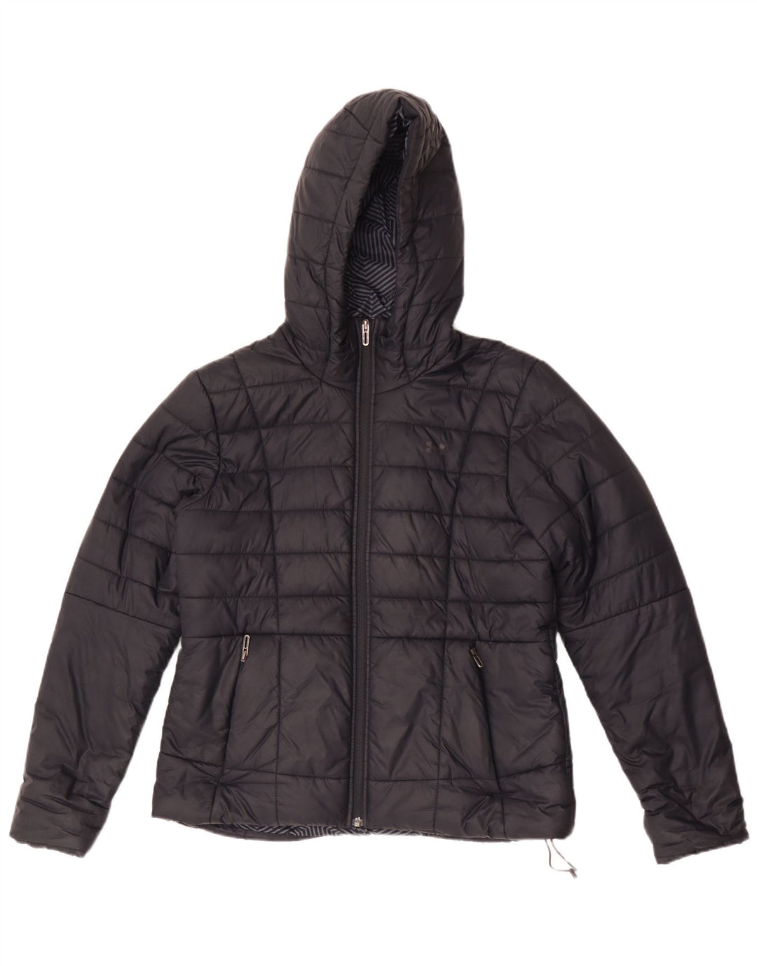 Giacca imbottita con cappuccio Under Armour da donna Cold Gear UK 14 media nera