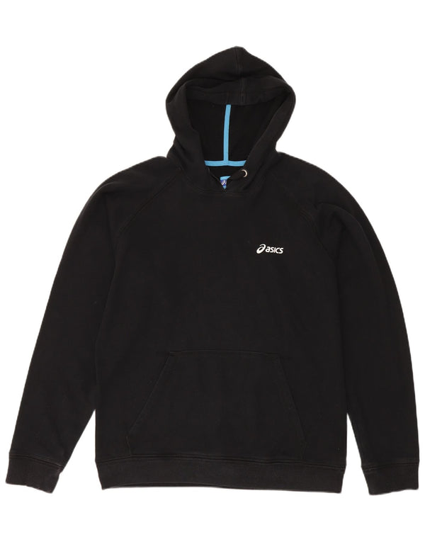 Felpa con cappuccio da uomo Asics XL in cotone nero