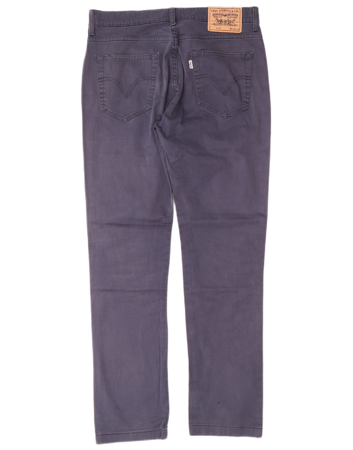 Pantaloni casual dritti da uomo LEVI'S W33 L30 in cotone blu navy