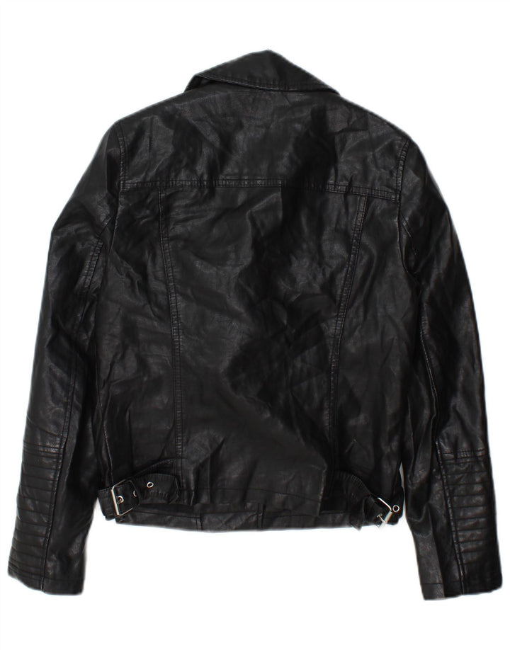 Giacca da motociclista da donna Topshop UK 8 Small Poliestere nero