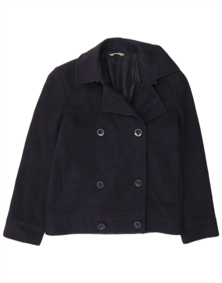 Cappotto da marinaio da donna Marks & Spencer UK 10 piccolo in lana blu navy