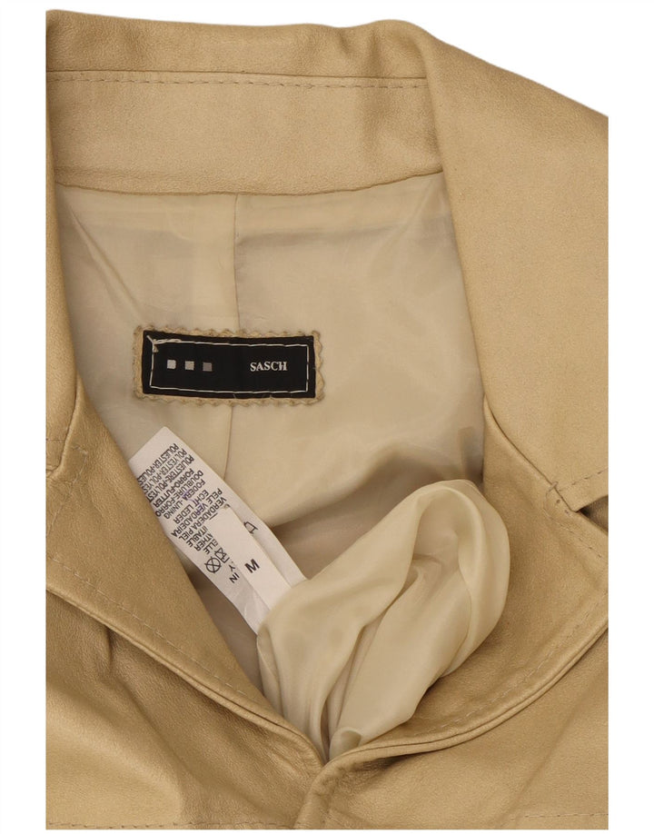 Giacca in pelle da uomo Sasch UK 38 Pelle beige media