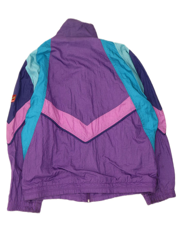 Giacca da tuta da uomo Diadora Top Jacket viola medio color block in poliammide