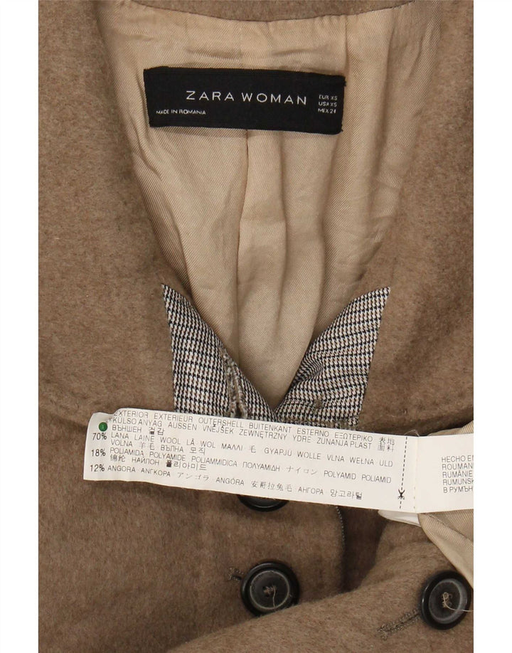 Cappotto Zara Donna UK 6 XS Beige Lana