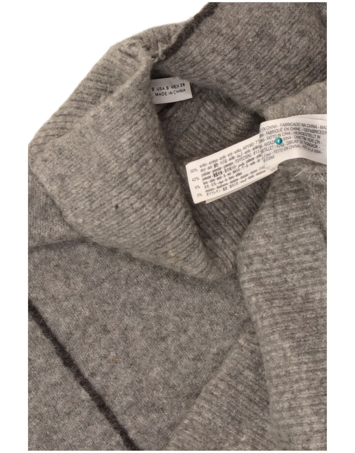 Maglione maglione oversize con collo alto da donna Zara UK 10 piccolo acrilico grigio