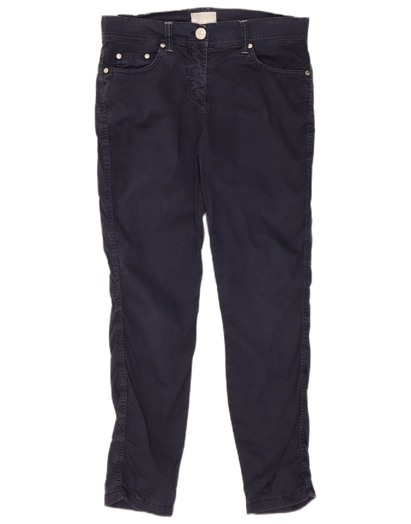 Pantaloni casual slim da donna Byblos W28 L28 cotone blu navy