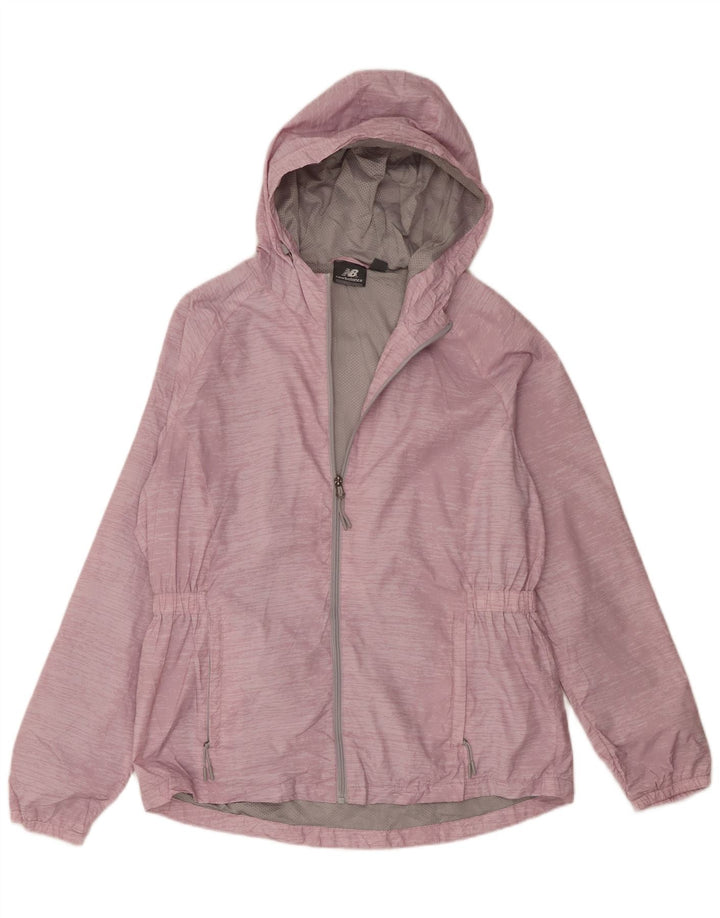 Giacca antipioggia con cappuccio da donna New Balance UK 18 XL poliestere rosa