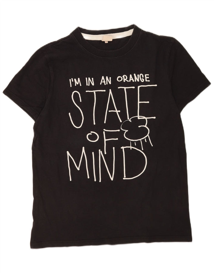 T-shirt grafica da uomo Hugo Boss Top grande in cotone nero