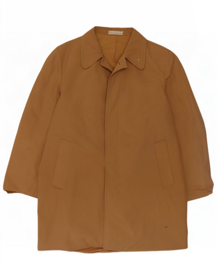Soprabito vintage da uomo UK 40 grande in cotone beige