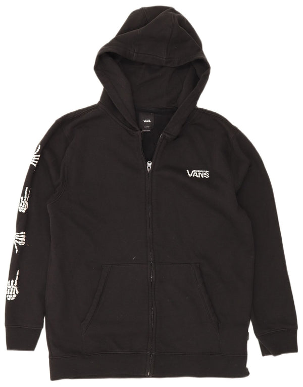 Felpa con cappuccio e zip grafica da donna VANS UK 18 XL cotone nero