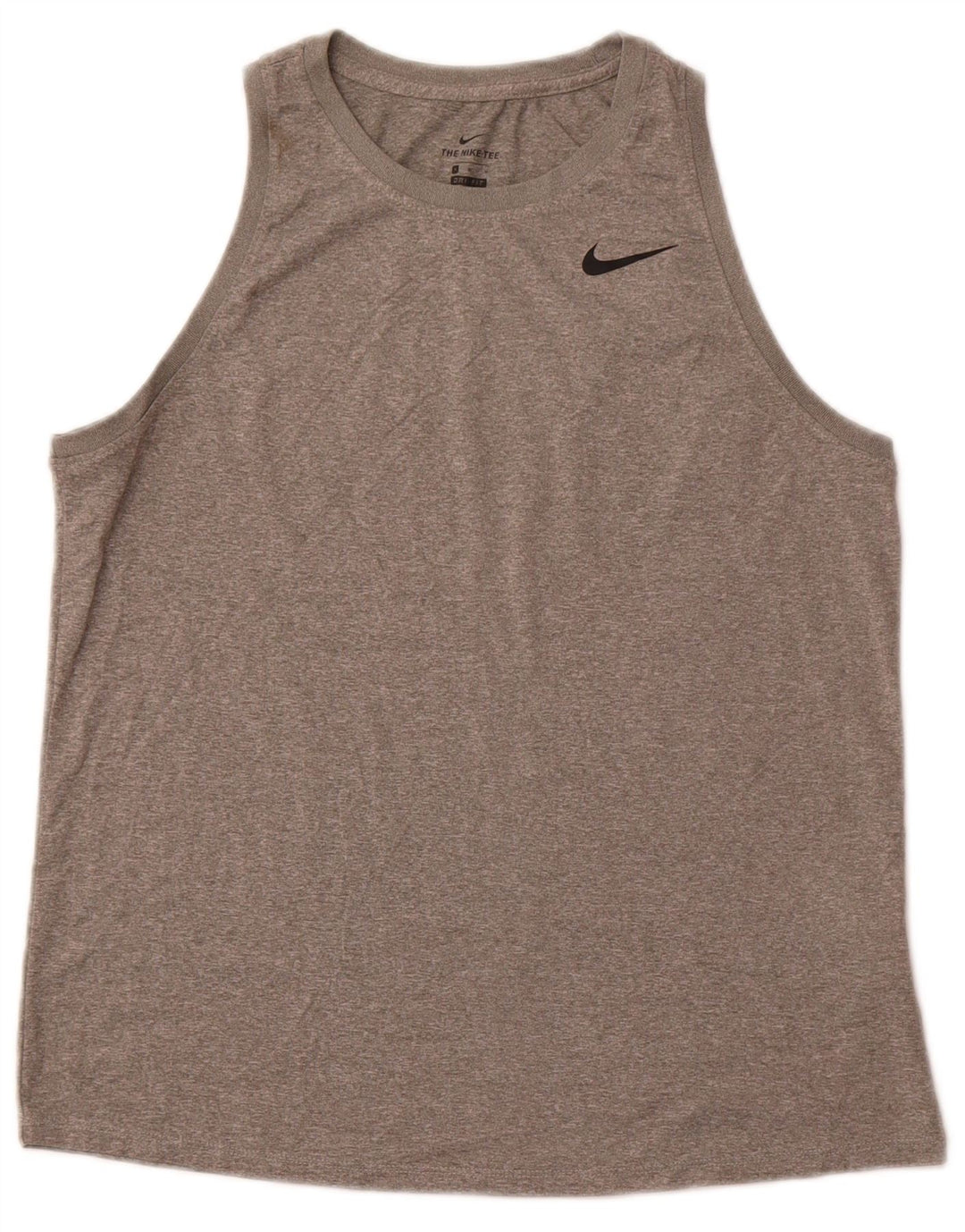 Canotta NIKE Dri Fit da donna UK 12 Poliestere screziato grigio medio