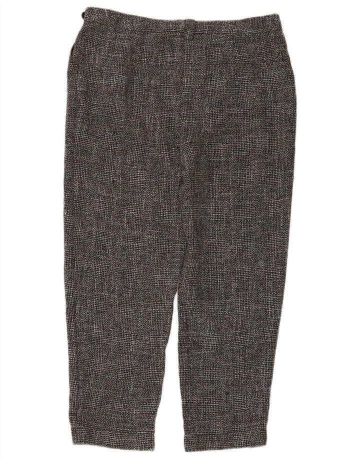 Topshop Pantaloni corti da donna con pegged UK 12 Medium W30 L24 Grigio a quadri