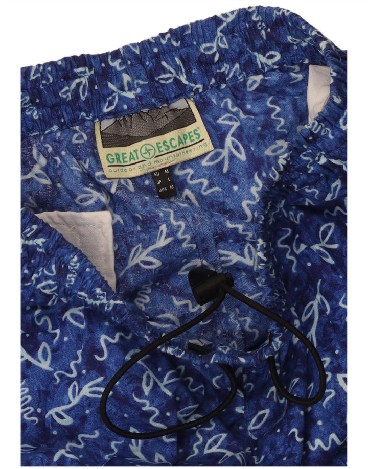 Pantaloni da tuta da uomo Great Escapes blu medio floreale