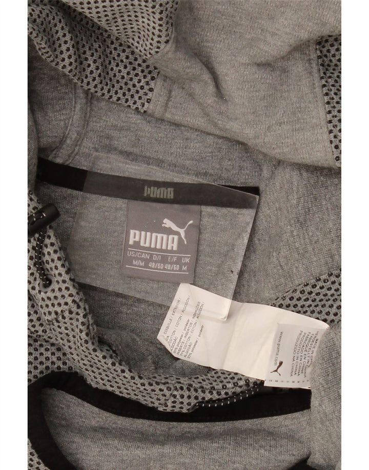 Felpa con cappuccio da uomo PUMA in cotone maculato grigio medio