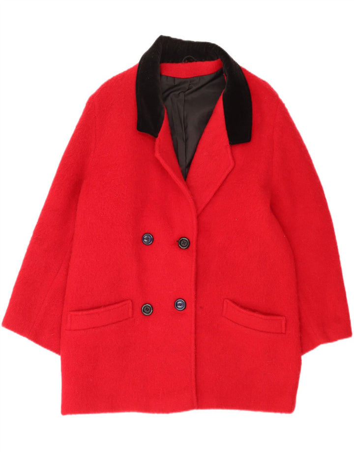 Cappotto doppiopetto con maniche a 3/4 da donna C&A UK 14 Lana rossa media