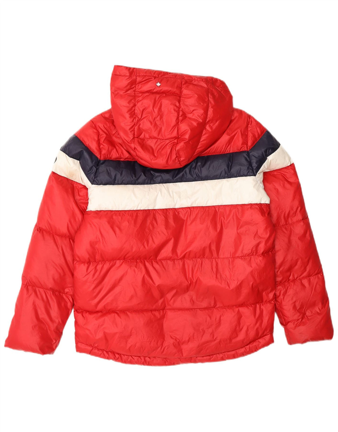 Giacca imbottita con cappuccio da donna CANADIENS UK 14 Medium Red Colourblock