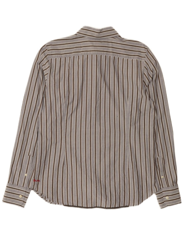 Camicia Uomo La Martina Cotone Rigato Blu Medio