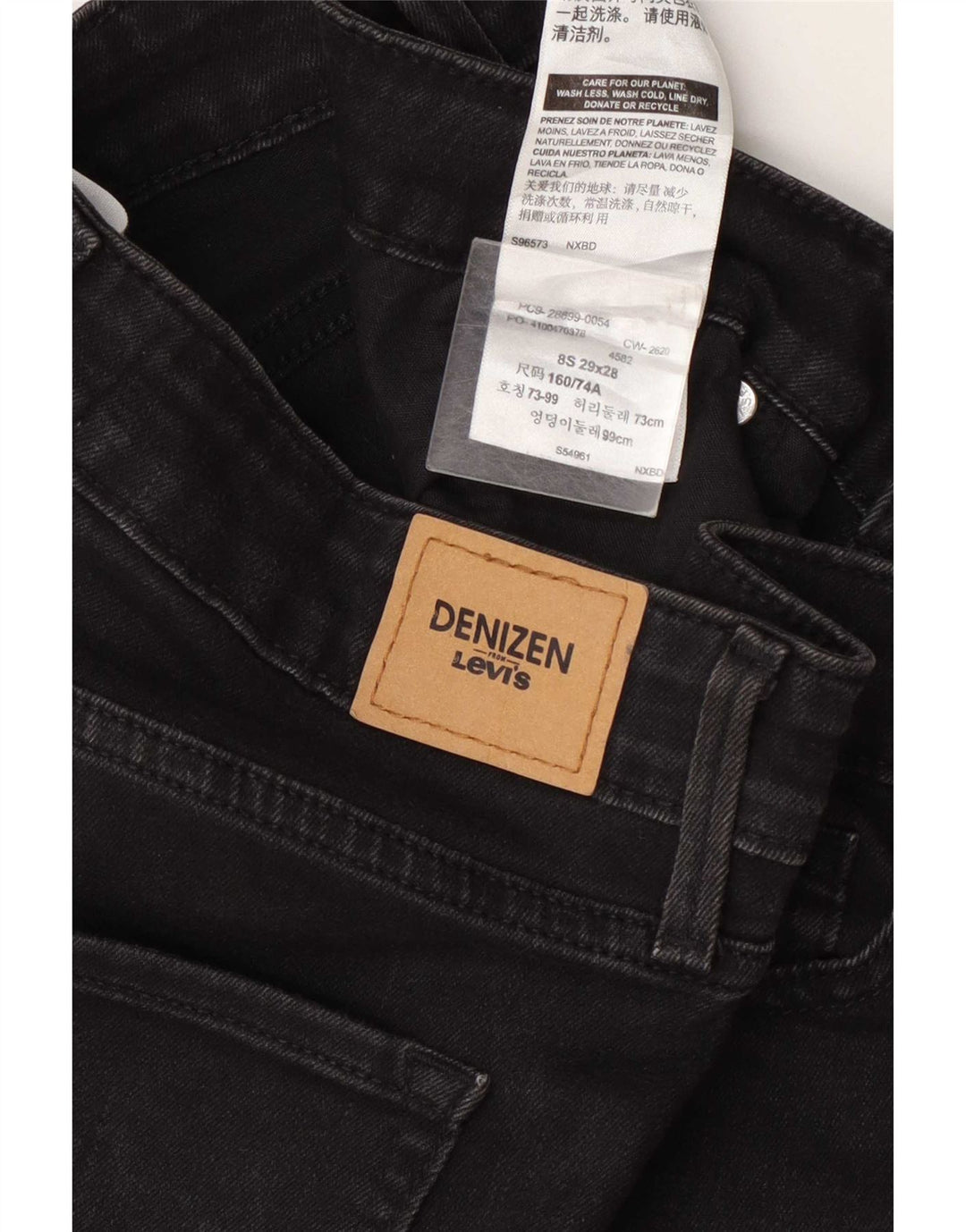 Jeans Levi's da donna Denizen a vita media slim W29 L28 cotone nero
