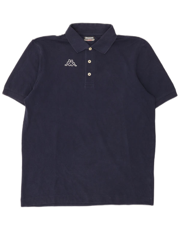 Polo Kappa da uomo grande blu navy