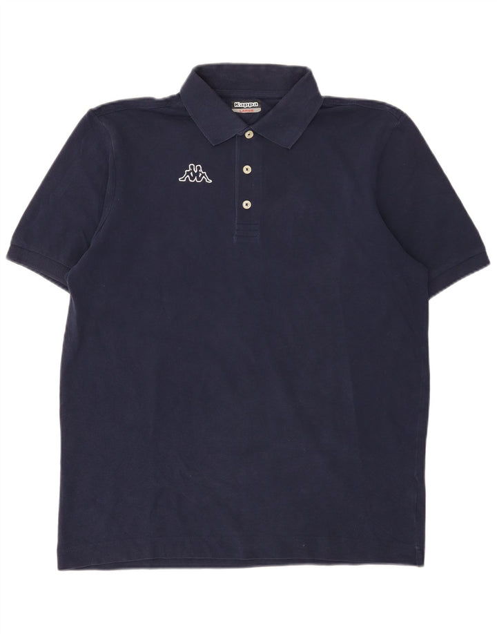 Polo Kappa da uomo grande blu navy